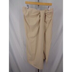 Terea Andrea Pitter Midi Skirt Size XXL Faux Wrap Slit New